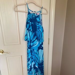 Lilly Pulitzer blue maxi dress XS, VGUC